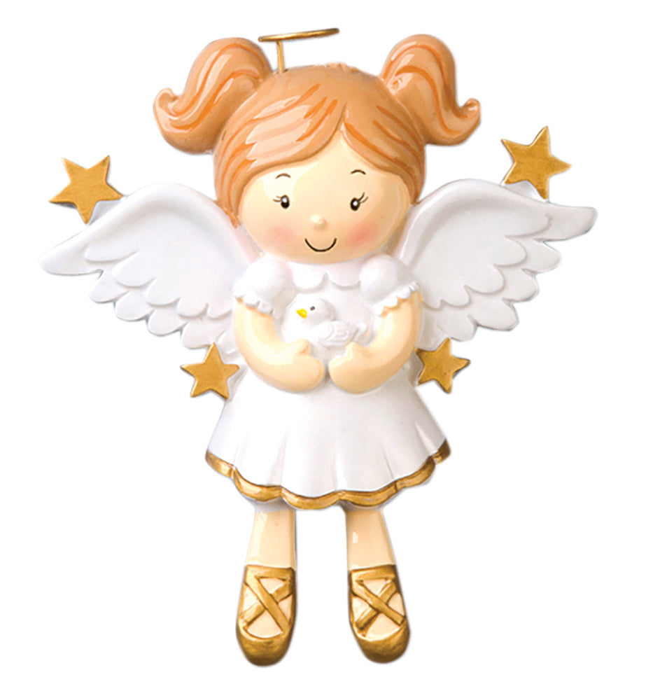 Baby Girl Angel Personalised Ornament
