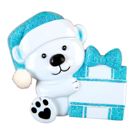 Blue Bear Personalised Ornament
